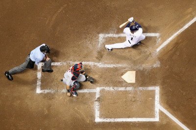 St Louis Cardinals v Milwaukee Brewers - Playoffs Game Six, Milwaukee, WI - October 16: Corey Hart Photographic Poster Print by Christian Petersen, 12x18