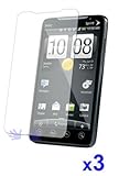 3 Packs of HTC Evo 4G Anti-Glare, Reduced Fingerprints - Matte Finishing Sc ....