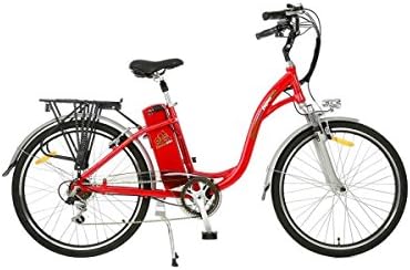 Electrobike Gama Electric Bicycle Cruiser Bike 350w motor Red or White or Blue + Free Gift Solar Charger (Red)