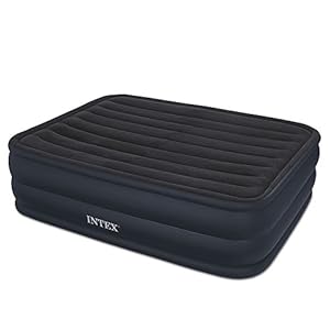 Intex Raised Downy Airbed with Built-in Electric Pump, Queen, Bed Height 22