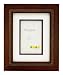 Essentials Kiva picture frame holds 6x8 inch photo - Dark wood with cream mount