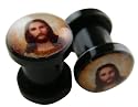 Jesus Figure Ear Plugs - Jesus Design Acrylic Ear Gauges (9/16 Gauge)