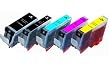 5-Pack (1 each) Ink w/ Chip for Compatible PGI-220BK CLI-221 Canon Pixma Canon iP3600 iP4600 MP560 MP620 MX860 MP980
