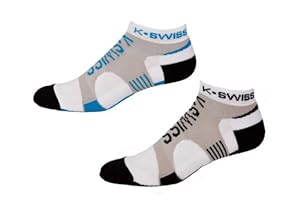 K-Swiss 1.0 iMPACT Blade Kwicky Socks (2-Pack) - brilliant blue/light grey, large