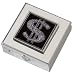 Dollar Sign Silver Small Pill Box - Polished w/Mirror