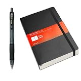 Moleskine 2009 Black Large Soft Cover Daily Planner + Free Pilot G-2 Retractable Black Gel Ink Rolling Ball Pen