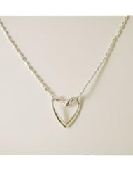 Sterling Silver Open Heart on Chain