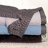 Carter's Everyday Easy Fur with Satin Blanket - Blue/Brown Geometric