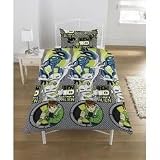 Childrens/Kids Ben 10 Ultimate Alien Duvet/Quilt Cover Set (Twin Bed) (Grey/ Green)