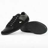 Lacoste Mens Shoes Taloire 5 SRM Black Dark Grey Leather Suede Sneakers 7-23SRM2302237