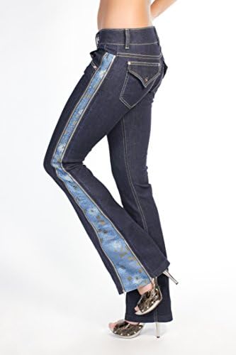 SVICA F5 Flare Women's Denim Jean (33, OCEAN SPLASH - BLUE)