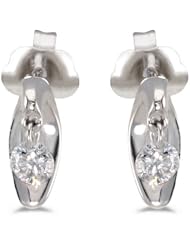 14K White Gold Diamond Dashing Diamonds Earrings