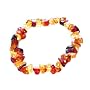 Bracelet �lastique en r�sine ambre Multi de Lys de Mejac