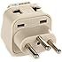 OREI Grounded Universal 2 in 1 Plug Adapter Type J for Switzerland & more - High Quality - CE Certified - RoHS Compliant WP-J-GN