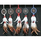 Miniature Dreamcatcher with Beads and Feathers 15-inch, 1-pc in Random Color