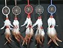 Miniature Dreamcatcher with Beads & Feathers 15-inch, 1-pc in Random Color