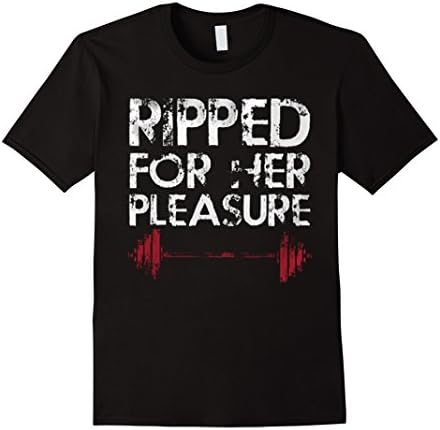 Men's Ripped For Her Pleasure T-Shirt Large Black