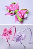 Polka Dot Hair Clip and Polka Dot Headbands for Babies and Gilrs Set of 3