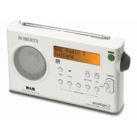 Roberts ECO2W Ecologic 2 DAB/FM RDS Digital Radio wth Built-in Battery Charger-white