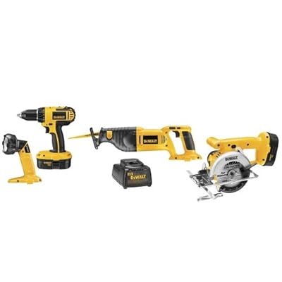 DEWALT DC4KITA 18-Volt Ni-Cad Cordless 4-Tool Combo Kit