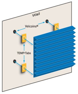 Auralex TTAB-KIT TEMP Tabs Studiofoam Mounting Kit for Temporary Mounting