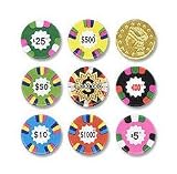 Premium Chocolate Casino Poker Chips - Bag of 345 Pcs - $1,000,000 Denomination