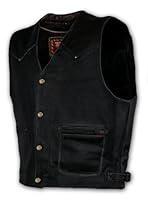 Buy MMCC Leather MVRR3095 - Parent Milwaukee Motorcycle Clothing Company Big Easy Black Leather Men's Vest