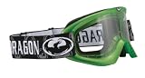 Dragon Candy Green MDX Moto Goggles - Clear Lens