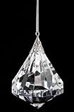 Box of 4 Large Acrylic Crystal Faceted Hanging Chandelier Drops or Ornaments