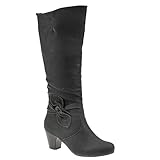 Tender Tootsies Katelin Wide Shaft Women's Boot 9 B(M) US Black-Nubuck