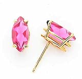 14k 10x5mm Marquise Pink Tourmaline earring XE105PT