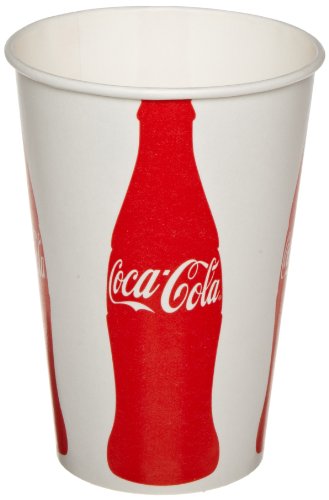 Coca Cola 16P1727 Trademarked Paper Cold Cup VIS, 16 oz Capacity (24 Sleeves of 50) On Sale