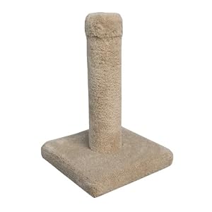 Molly and Friends Small Handmade Carpet Scratching Post, Model mscr-c, Beige