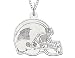 Authentic NFL Carolina Panthers Helmet Pendant in Sterling Silver with Chain