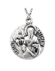 CleverEves 14K Yellow Gold 18.00 mm Saint Matthew Medal