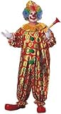 Jack the Jolly Clown Men's Costume Adult Halloween Outfit ? Full Figure: Jacket Size 44-50