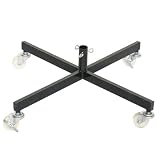 Green Metal Rolling Christmas Tree Stand For 7' - 9.5' Artificial Trees
