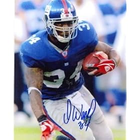DERRICK WARD autographed 8x10 photo NY Giants 1 (FOOTBALL)