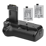 Opteka Battery Pack Grip / Vertical Shutter Release for Canon EOS Digital 450D, 500D, & 1000D with 2 Opteka 1800mAh LP-E5 Batteries (3600 mAh Total)