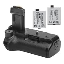 Opteka Battery Pack Grip / Vertical Shutter Release for Canon EOS Digital 450D, 500D, & 1000D with 2 Opteka 1800mAh LP-E5 Batteries (3600 mAh Total)