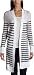 Monrow Women's Stripe Shirred Cardigan,Black,X-Small Monrow Women's Stripe Shirred Cardigan,Black,X-Small