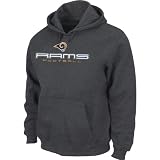 NFL Men's St. Louis Rams 1st and Goal IV Long Sleeve Hooded Fleece Pullover (Charcoal Heather, XX-Large)