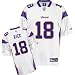 Sidney Rice Jersey: Reebok White Replica #18 Minnesota Vikings Jersey SZ M (48)