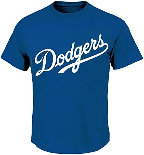 Kanup® Mens Los Angeles Dodgers Athletic Jersey Cotton Crew Neck T-Shirt - Blue XXL