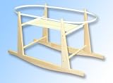Rocking Wooden Moses Basket Stand - Natural