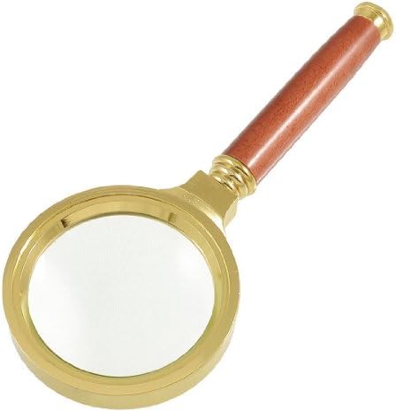 Rosewood Wooden Handle 60mm Dia 12X Magnifier Magnifying Glass