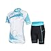 Baleaf Women's Short Sleeve Cycling Jersey 3D Padded and Shorts Set