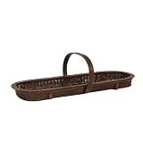 Oblong Stained Bamboo Flat Tray