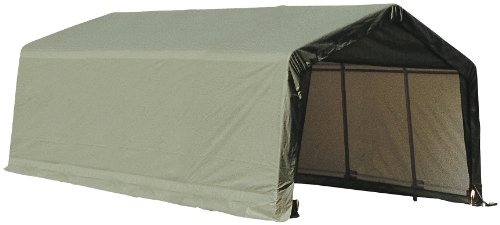 ShelterLogic 75242 Green 14'x28'x12' Peak Style Shelter