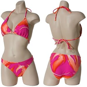 Buy SABREE Neon Triangle Bikini (Pink Orange) by SABREE